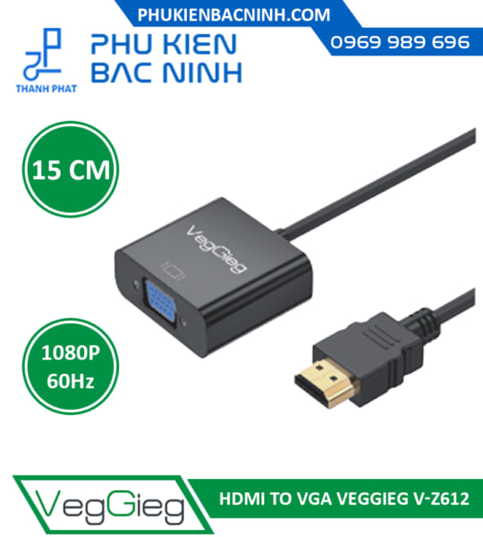 Cáp Chuyển Đổi Tín Hiệu HDMI sang VGA VegGieg V-Z612