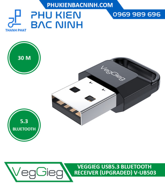 Bộ Thu Bluetooth 5.3 VEGGIEG V-UB503